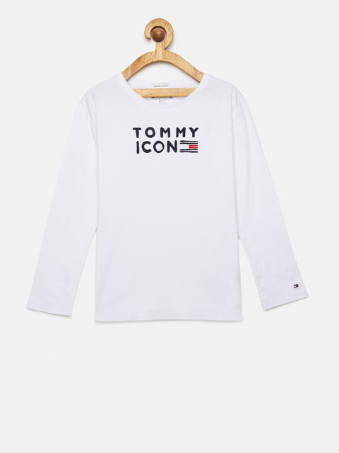 

Tommy Hilfiger Girls White Solid T-shirt