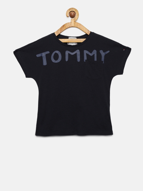 

Tommy Hilfiger Girls Black Printed Round Neck T-shirt