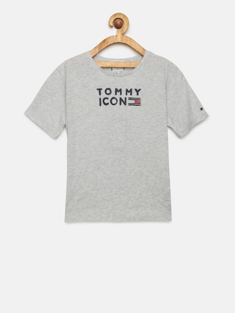

Tommy Hilfiger Girls Grey Printed Round Neck T-shirt