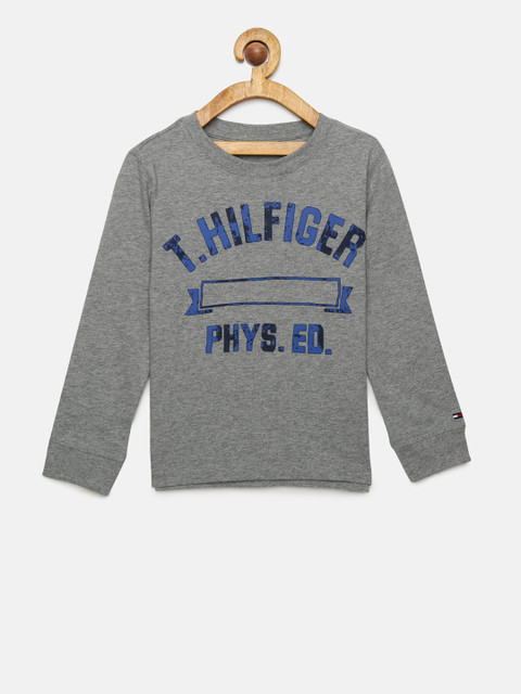 

Tommy Hilfiger Boys Grey Printed Round Neck T-shirt
