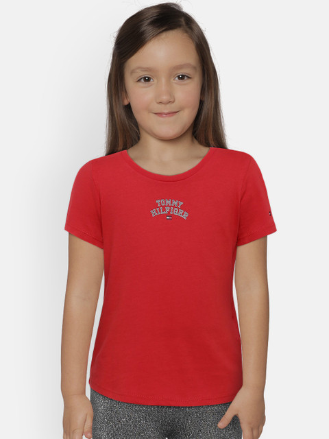 

Tommy Hilfiger Girls Red Printed T-shirt