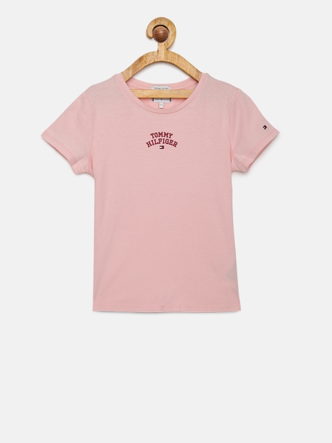 

Tommy Hilfiger Girls Pink Solid T-shirt