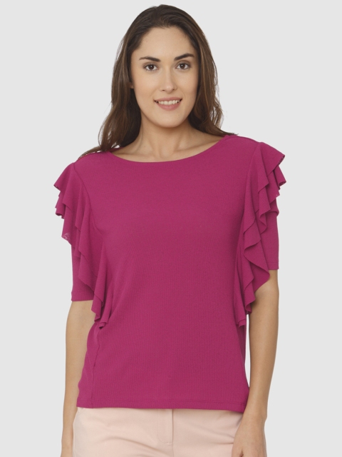 

Vero Moda Women Magenta Solid Top