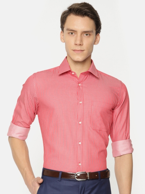 

Raymond Men Red & White Contemporary Regular Fit Striped Formal Shirt