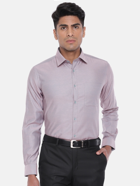 

Raymond Men Green & Grey Slim Fit Solid Formal Shirt