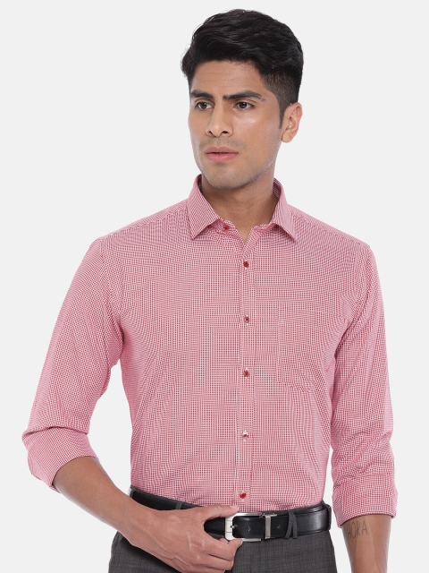 

Park Avenue Men Red & White Slim Fit Self-Design Formal Shirt