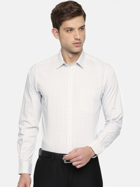

Raymond Men Grey & White Contemporary Regular Fit Checked Formal Shirt