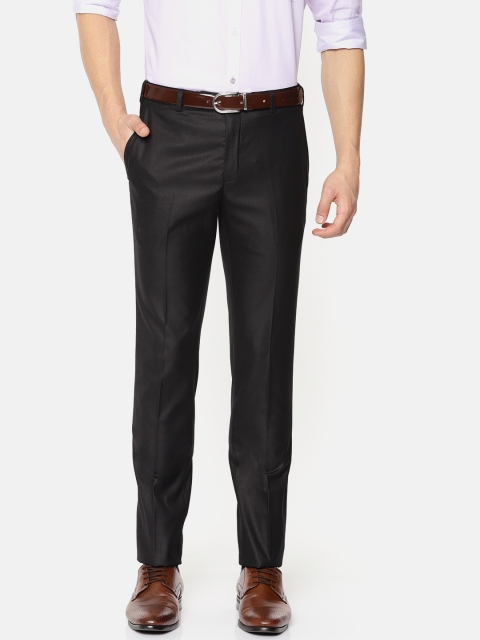 

Raymond Men Black Slim Fit Solid Formal Trousers