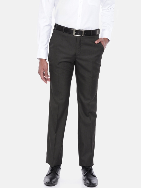 

Park Avenue Men Black Super Slim Fit Solid Formal Trousers