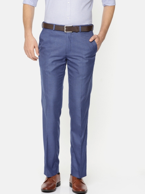 

Park Avenue Men Blue Smart Slim Fit Solid Formal Trousers
