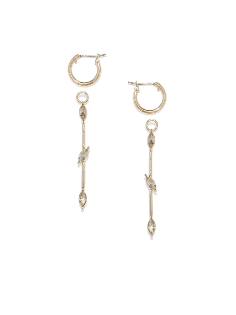 

Pipa Bella Champagne & Gold-Toned Contemporary Drop Earrings