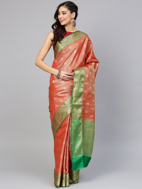 

Chhabra 555 Red & Golden Woven Design Kanjeevaram Saree