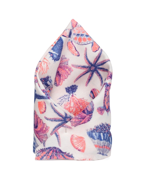 

The Bro Code Men Multicoloured Printed Aquaria Pocket Square, Multi