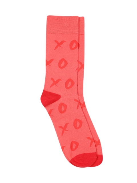 

The Bro Code Men Red Patterned Above Ankle Length Socks