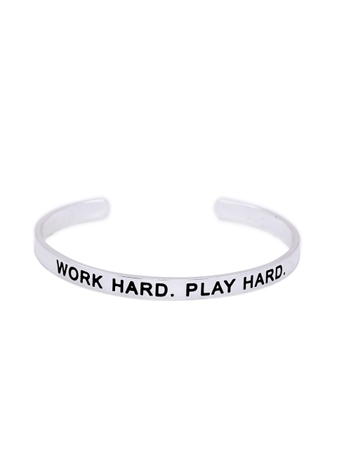 

Pipa Bella Silver Plated Work Hard Play Hard Karma Bangle