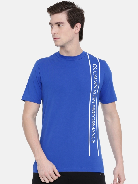 

Calvin Klein Jeans Men Blue Printed Round Neck T-shirt