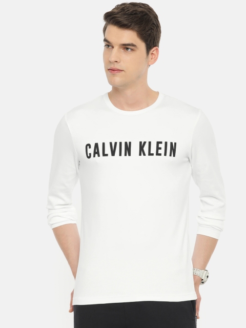 

Calvin Klein Jeans Men White Printed Round Neck T-shirt