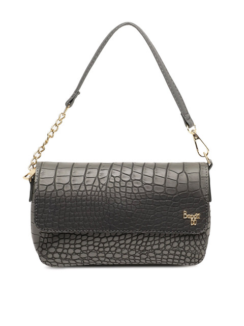 

Baggit Grey Textured Handheld Bag
