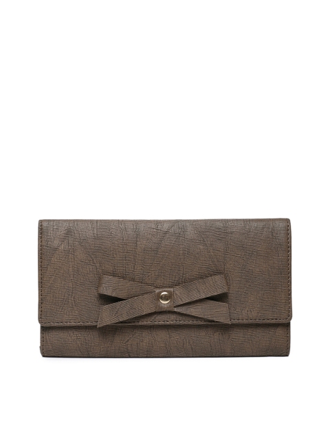 

Baggit Women Brown Textured Three Fold Wallet