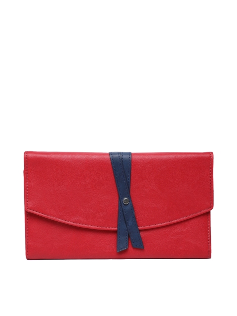 

Baggit Women Red Solid Three Fold Wallet