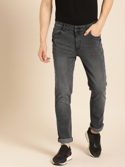 

ether Men Grey Skinny Fit Mid-Rise Clean Look Stretchable Jeans