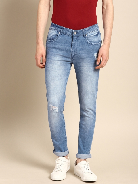 

ether Men Blue Skinny Fit Mid-Rise Mildly Distressed Stretchable Jeans