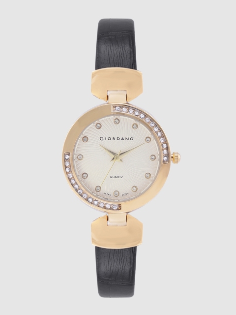 

GIORDANO Women Off-White Embellished Analogue Watch C2091-03
