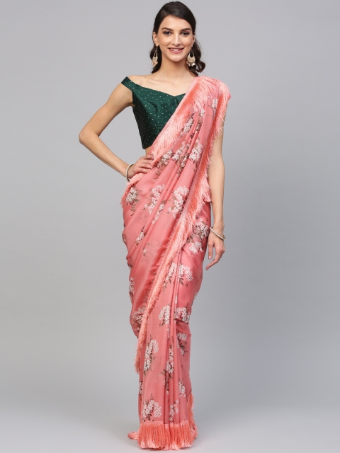 

Inddus Pink Printed Saree