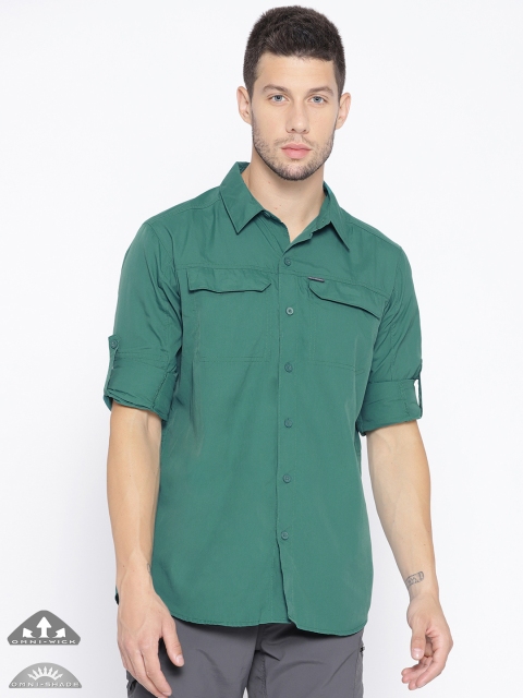 

Columbia Men Green Solid Silver Ridge 2.0 Long Sleeve Shirt
