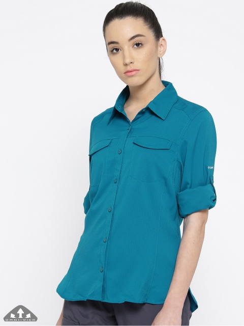 

Columbia Women Blue Silver Ridge Shirt