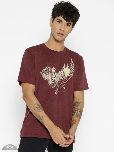 

Columbia Men Maroon Printed Trail Shaker II T-shirt