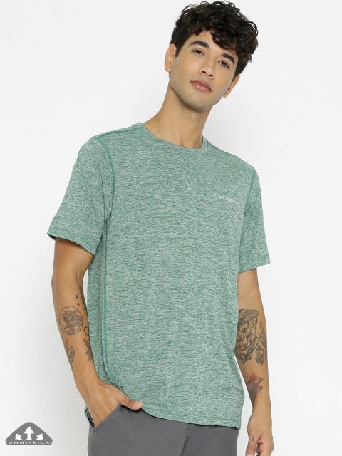

Columbia Men Green Solid Deschutes Runner Short Sleeve Training T-shirt