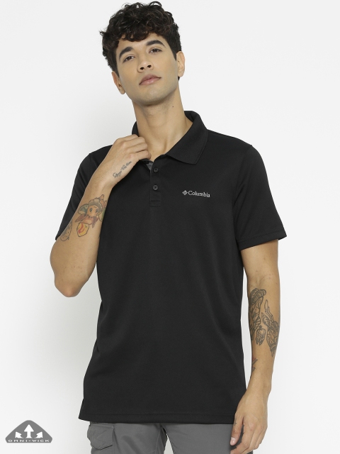 

Columbia Men Black Solid Utilizer Outdoor Polo T-shirt