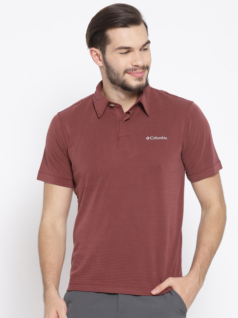 

Columbia Men Dusty Pink Sun Ridge Polo Collar T-shirt