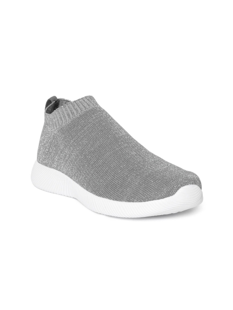 

United Colors of Benetton Women Grey Slip-On Sneakers