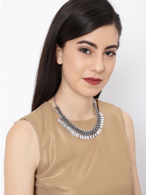 

Ayesha Silver-Toned Alloy Oxidised Necklace