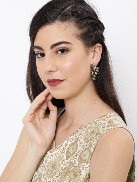 

Ayesha Gold-Toned Peacock Shaped Drop Earrings