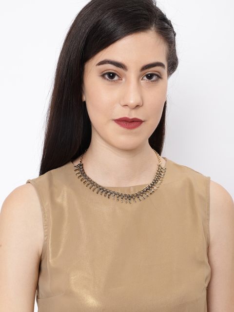 

Ayesha Gold-Toned Alloy Oxidised Necklace