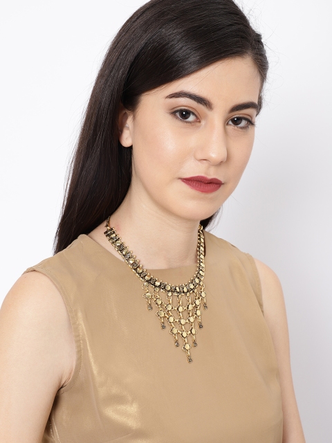 

Ayesha Gold-Toned Alloy Oxidised Necklace