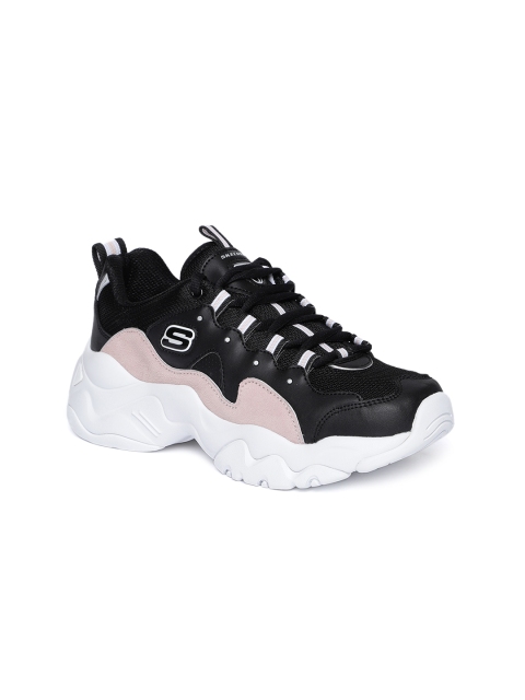 

Skechers Women D'LITES 3.0-ZENWAY Black Leather Sneakers