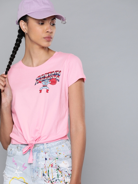 

Kook N Keech Women Pink Printed Regular Pure Cotton Top