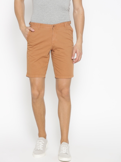 

Blackberrys Men Brown Solid Regular Fit Chino Shorts