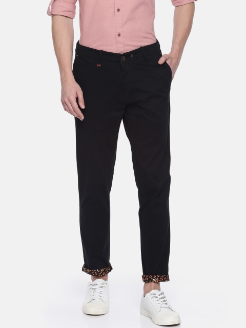 

Blackberrys Men Black Slim Fit Solid Chinos