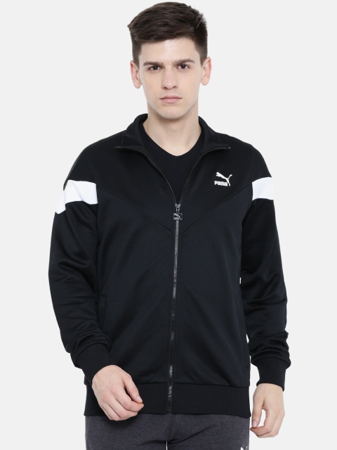 

Puma Men Black Solid Iconic MCS Track Sporty Jacket
