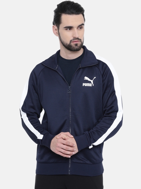 

Puma Men Navy Blue Solid Iconic T7 Sporty Jacket