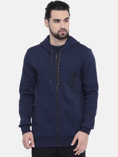 

Puma Men Navy Blue Solid Epoch FZ Hooded Sweatshirt