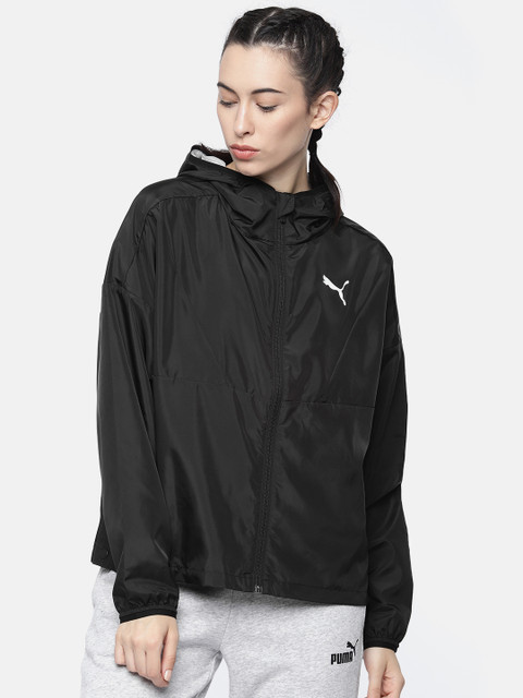 

Puma Women Black Solid Windcape Water repellent Sporty Jacket