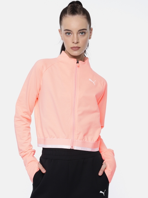 

Puma Women Peach-Coloured Solid Soft Sporty Jacket