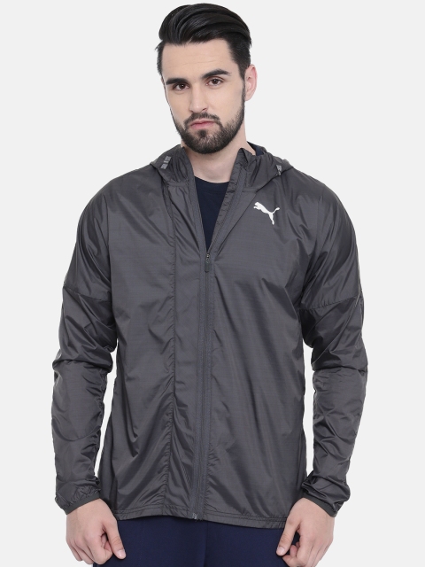 

Puma Men Charcoal Grey Solid WindCell LastLap Jacket Asphalt Heather Running Sporty Jacket