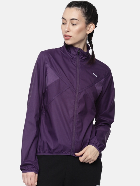 

Puma Women Purple Solid Ignite WINDCELL W Lightweight Sporty Jacket